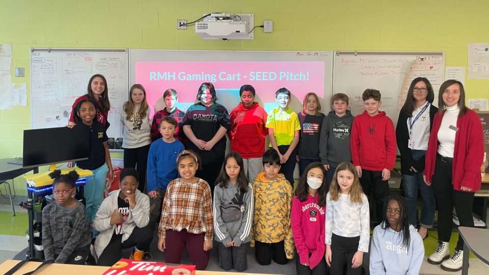 OCSB students during a Gaming Cart initiative