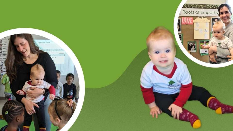 Toddlers with their moms