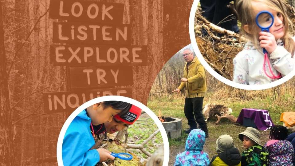 OCSB students during an Outdoors learning session