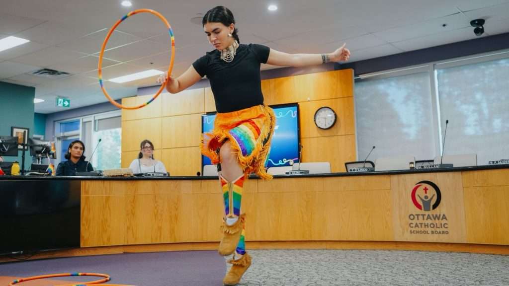 Keynote Speaker and Performance by Makhena Rankin-Guérin - Anishinabe/Franco-Ontarian, Two-Spirit, Hoop Dancer