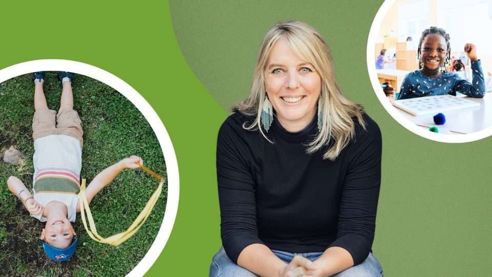 Teacher and students at Kindergarten workshop for parents