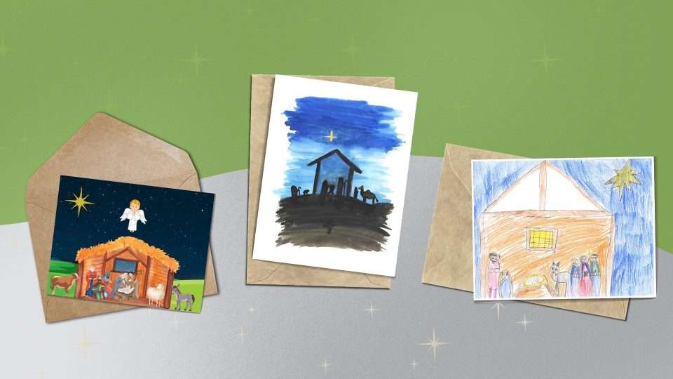 Christmas cards made by OCSB students