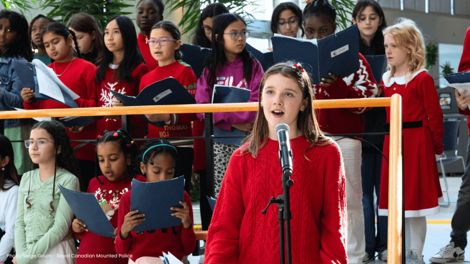 OCSB students at a Christmas event