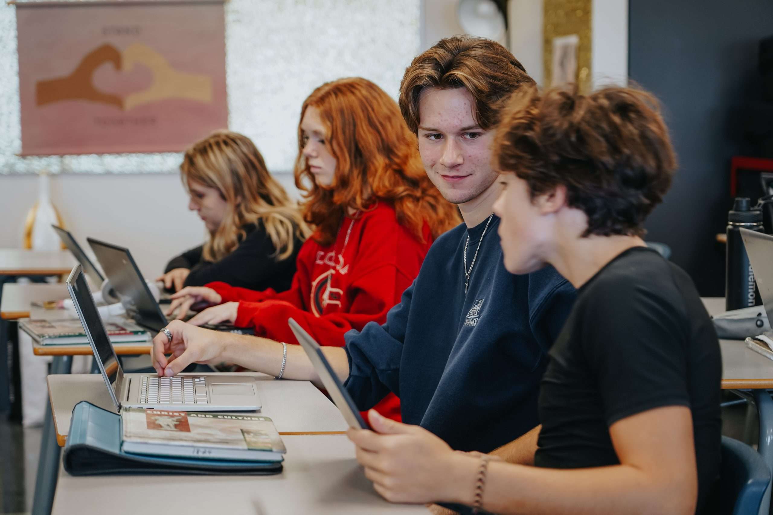 Youth in their computer at OCSB school