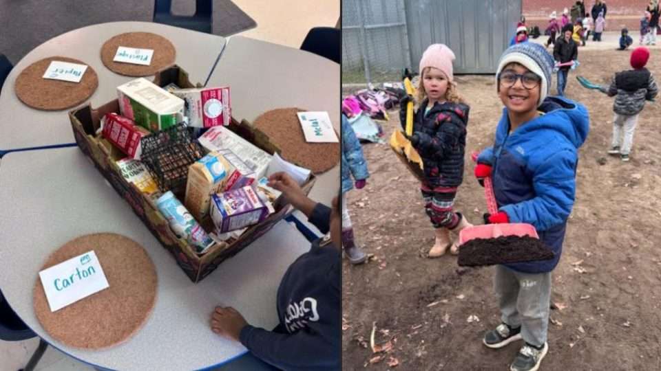 Children at an OCSB school learning outdoors