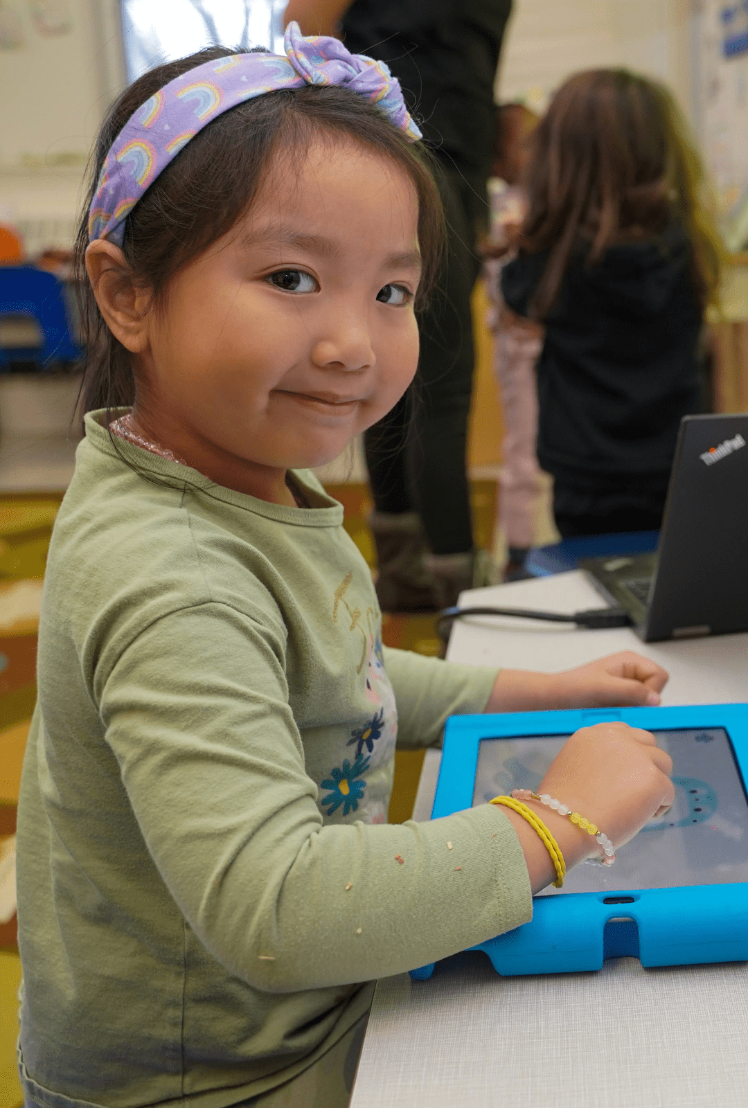 Child at an OCSB Kindergarten classroom