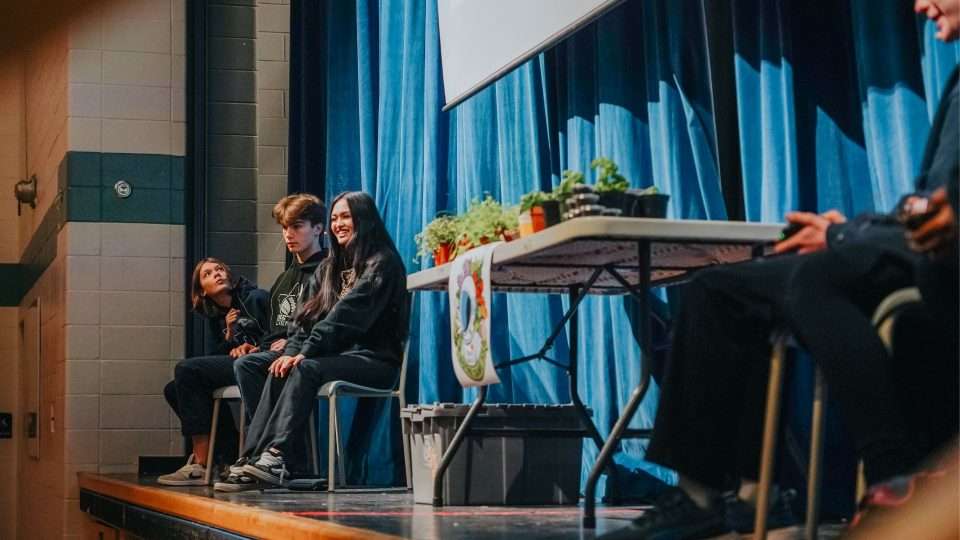 Students at a PD Day meeting