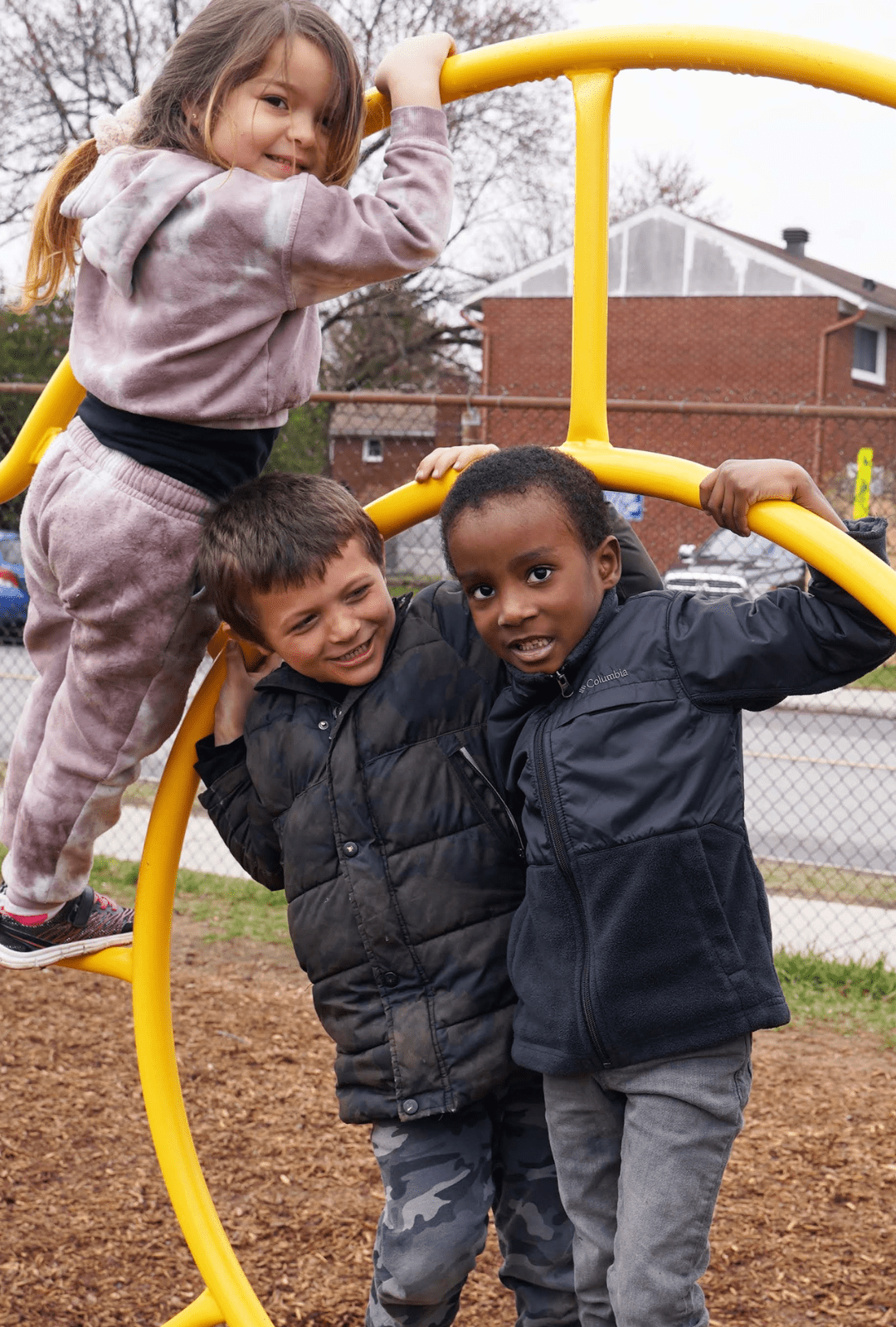 Children playing outdoors at an OCSB School