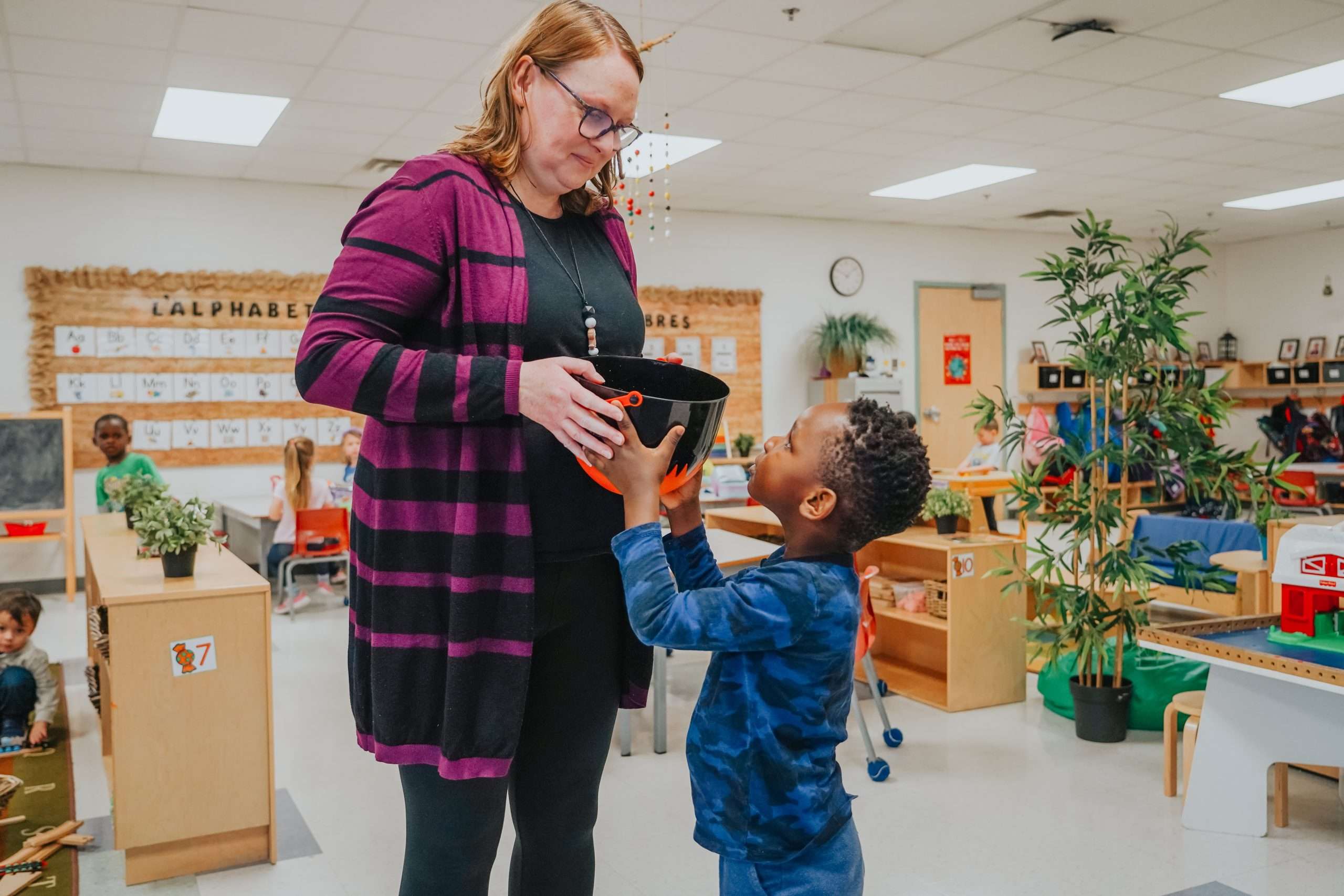 Teacher and students at an OCSB classroom
