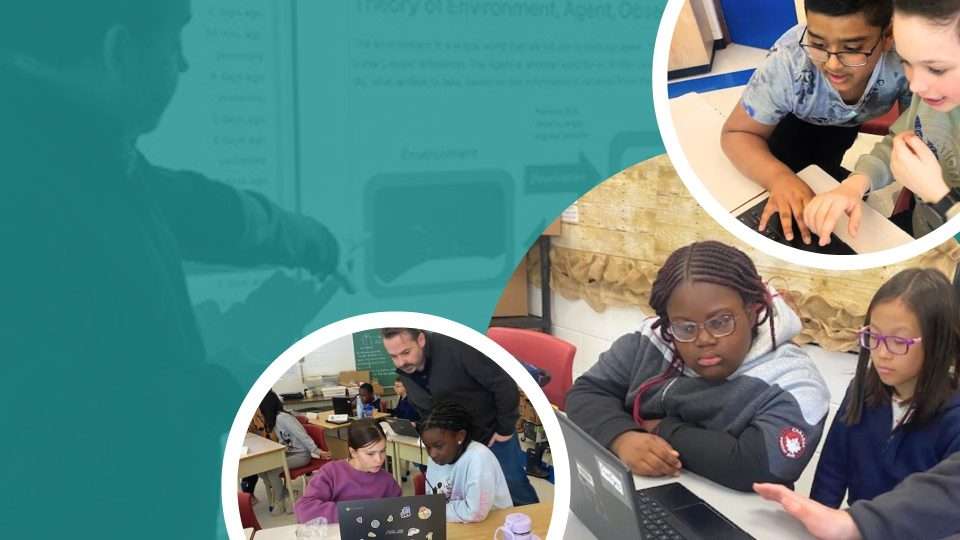 Students working on their laptops