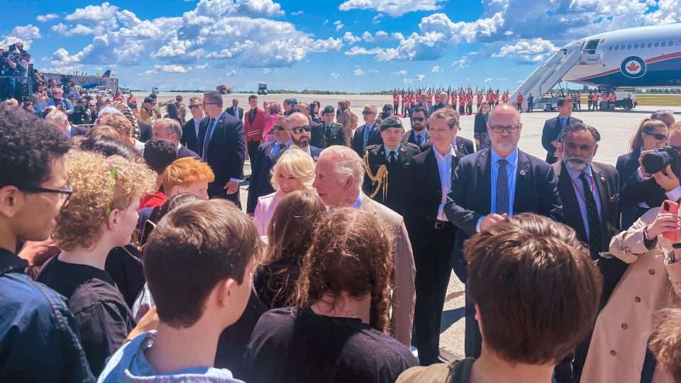 OCSB students welcoming King Charle III at the Ottawa airport in 2025