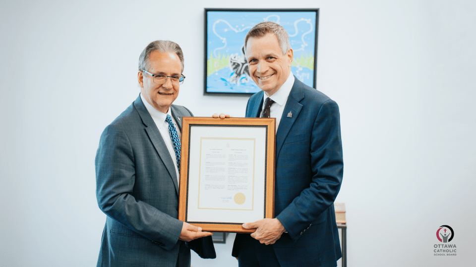 On June 16, 2025, Mayor Mark Sutcliffe officially proclaimed Dr. Thomas D'Amico Day in recognition of Tom's extraordinary 35-year career in Catholic education, most recently as Director of Education for the Ottawa Catholic School Board.