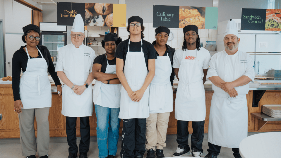 Algonquin Students with the chef at CEC in July 2025