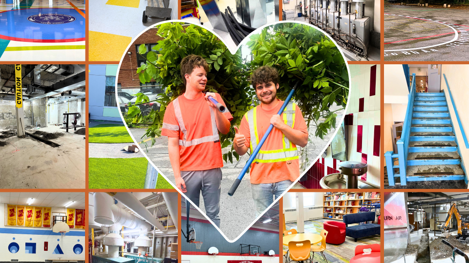 school improvements and students working in the summer