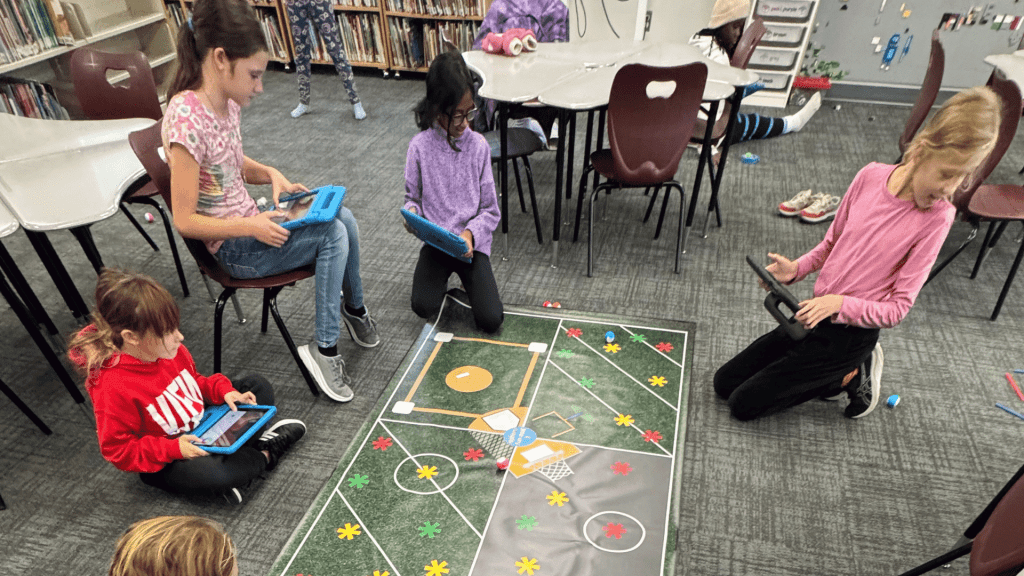 Students participating in the STEM project at St. Monica School