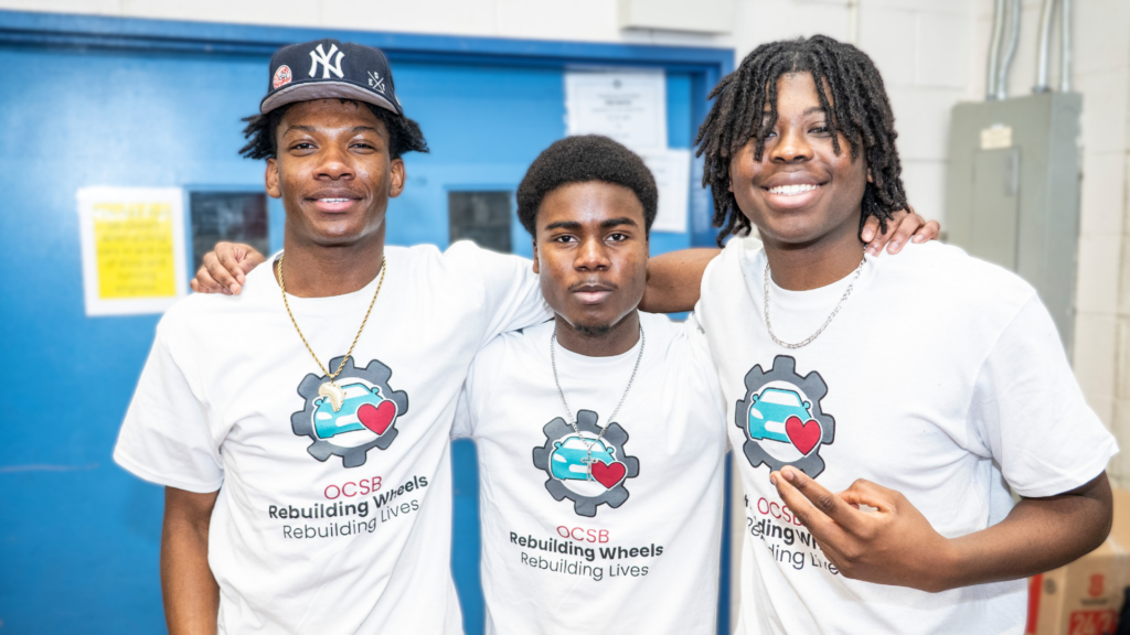 OCSB students and instructors at the end of the project Rebuilding Wheels, Rebuilding Lives: When Learning