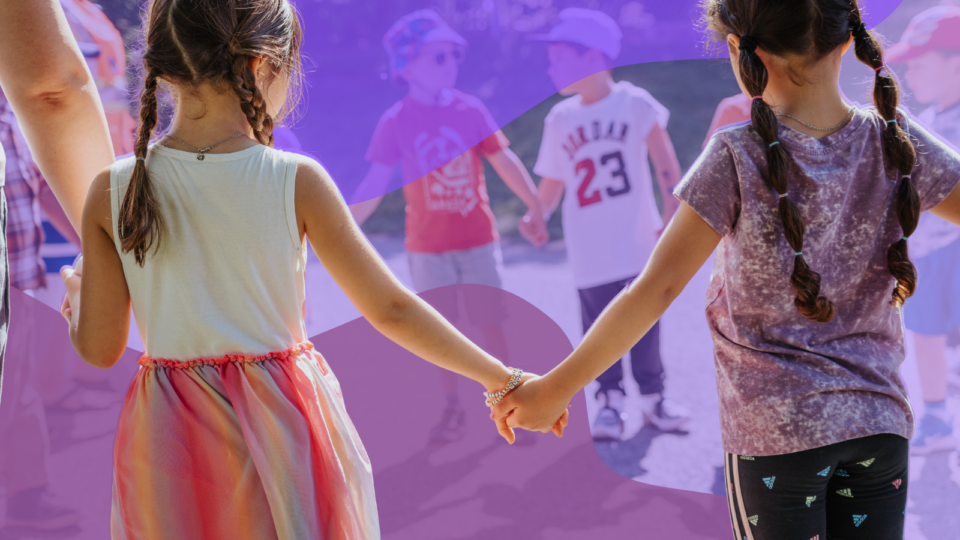 Children holding hands