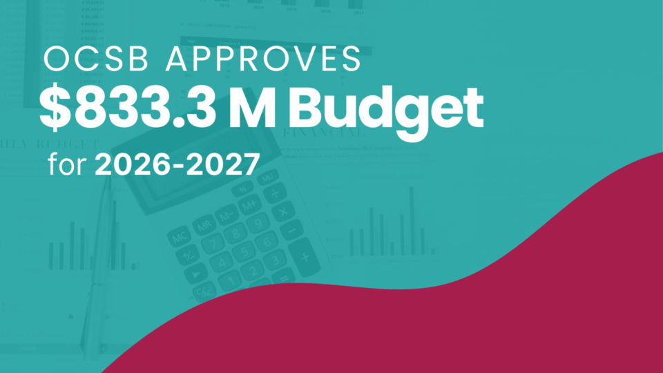 OCSB Approves 833.3 M Budget for 2026-2027